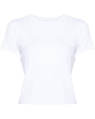 The Mannei T-shirt en maille fine à design nervuré - Blanc