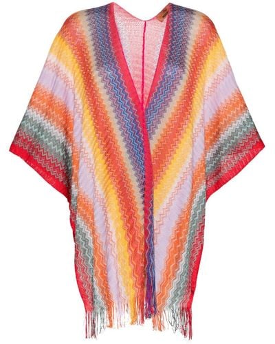 Missoni Vest Met Zigzag-patroon En Franje - Oranje