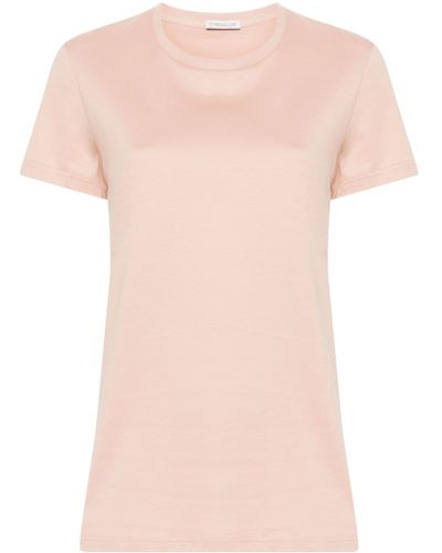 Moncler T-Shirt mit Logo-Patch - Pink