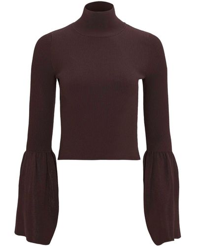 Altuzarra Dana Flared-cuffs Top - Purple