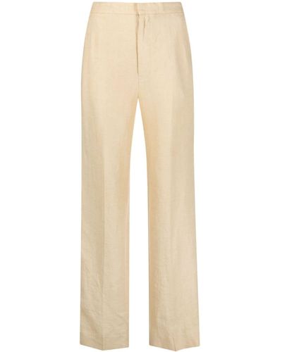 Polo Ralph Lauren Straight-leg Linen Trousers - Natural
