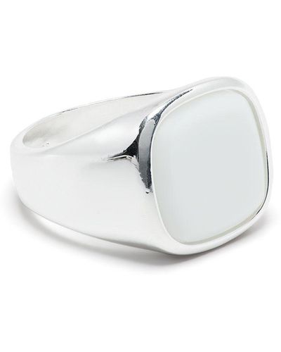 Hatton Labs Polished Signet Ring - White