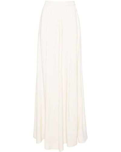 Viktor & Rolf Mid-rise Crepe Palazzo Trousers - White