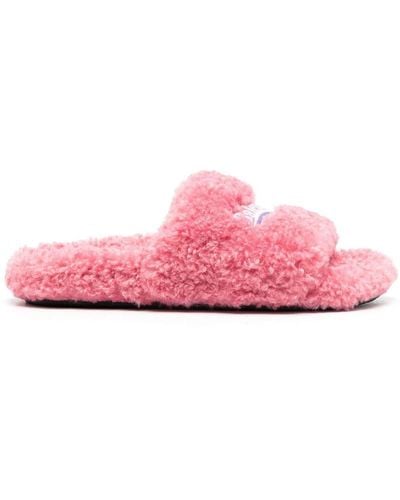 Balenciaga Furry Slides - Pink