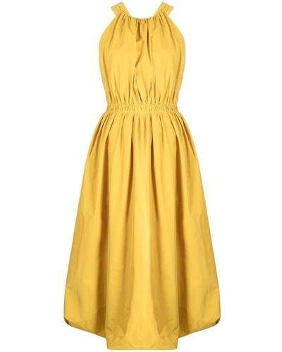 Ulla Johnson Pleated A-line Dress - Yellow