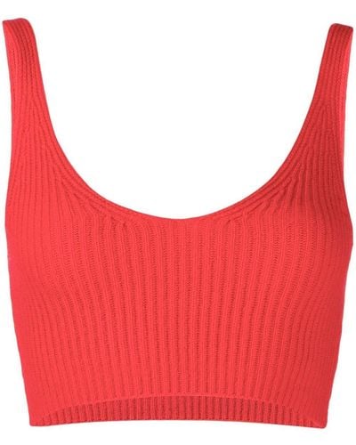 Cashmere In Love Reese Cashmere-blend Bralette - Red