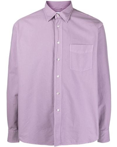 Aspesi Long-sleeve Cotton Shirt - Purple