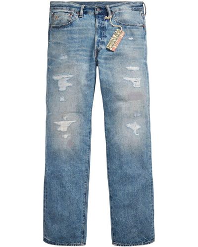 RRL High-waist Slim-cut Jeans - Blue