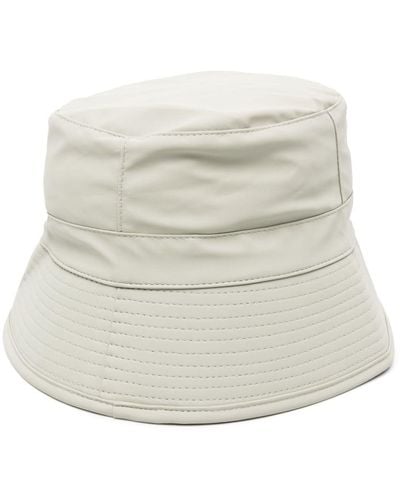 Rains Logo-tag Bucket Hat - White