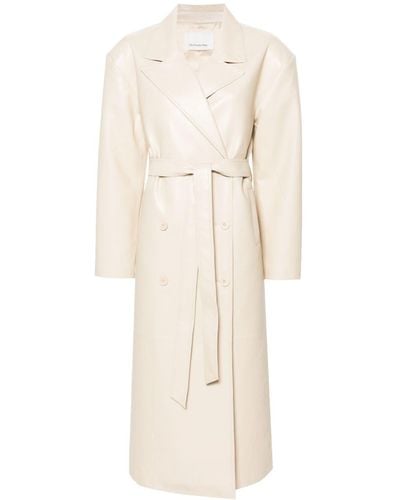 Frankie Shop Neutral Tina Faux-leather Trench Coat - Natural