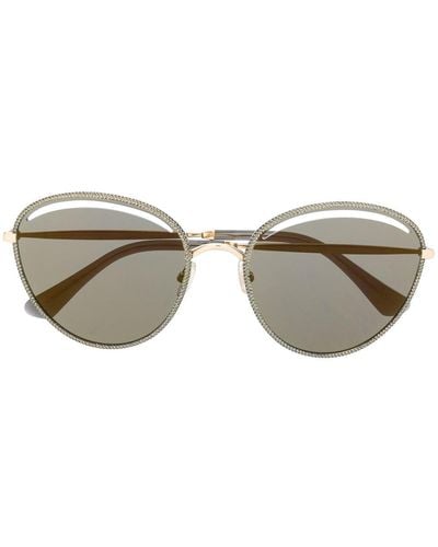 Jimmy Choo Malya Cat-eye Sunglasses - Metallic