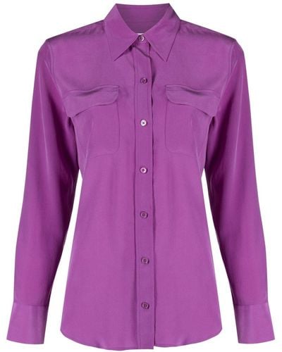 Equipment Chest Flap-pocket Shirt - Purple