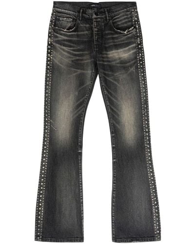 Purple Brand Rhinestone-embellished Bootcut Jeans - Gray