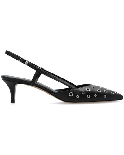 Isabel Marant Pilia 50mm Leather Court Shoes - Black