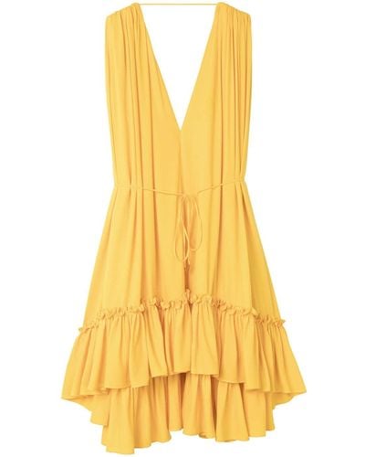 AZ FACTORY Marilyn Sleeveless Flared Dress - Yellow
