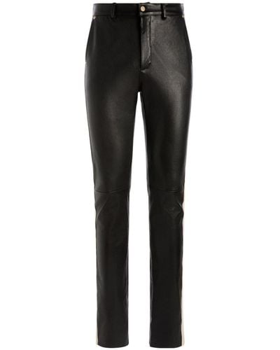 Bally Pantalones ajustados con detalle de rayas - Negro