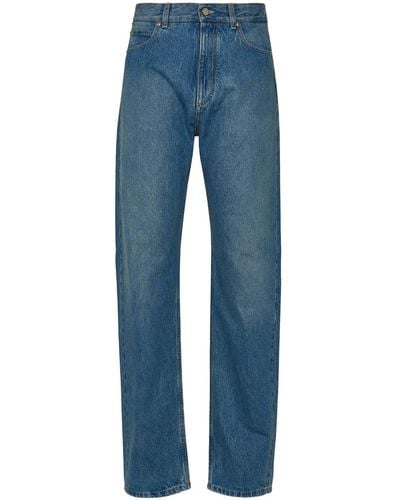Ferragamo Halbhohe Straight-Leg-Jeans - Blau