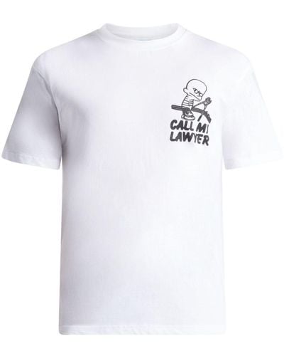 Market Slogan-print Cotton T-shirt - White