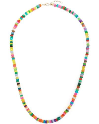 JIA JIA 14kt Yellow Gold Opal Beaded Necklace - Metallic