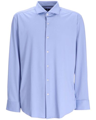 BOSS ウイングチップカラー シャツ - ブルー