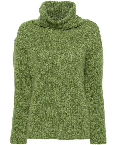 Claudie Pierlot Mélange Roll-neck Sweater - Green