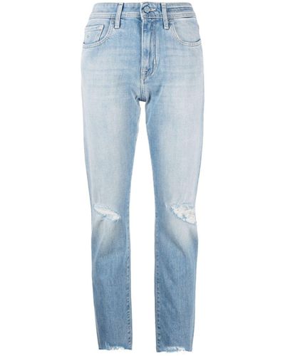 Jacob Cohen Jeans Met Gerafeld Detail - Blauw