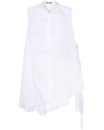 Ann Demeulemeester Asymmetric Cotton Shirt - White
