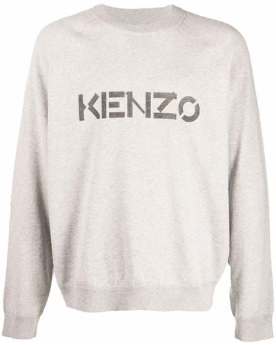 KENZO Pullover mit rundem Ausschnitt - Grau