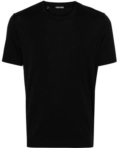 Tom Ford T-shirt en maille à col rond - Noir