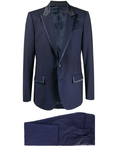 Dolce & Gabbana Zweiteiliger Anzug mit Kontrastdetail - Blau