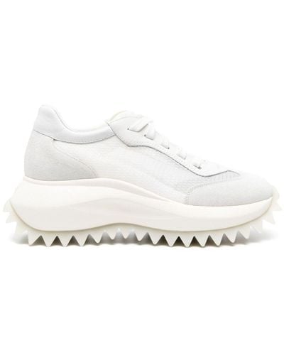 Vic Matié Paneled Suede Chunky Sneakers - White