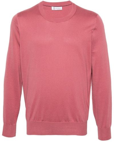 Brunello Cucinelli Klassischer Pullover - Pink
