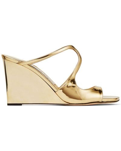 Jimmy Choo Sandali Anise 85 con zeppa - Neutro