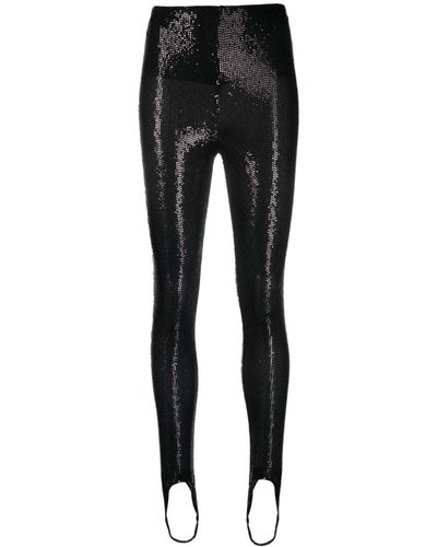 Nissa Sequin-embellished leggings - Black