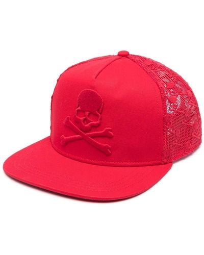 Philipp Plein Skull&bones Baseball Cap - Red