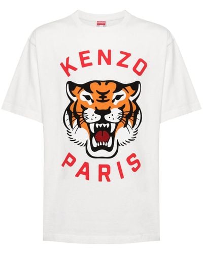 KENZO Katoenen T-shirt Met Print - Wit