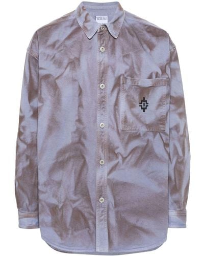 Marcelo Burlon Tie-dye Cotton Shirt - Purple