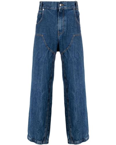 Paura High-Rise-Jeans mit weitem Bein - Blau