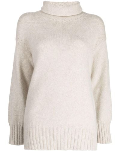 Pringle of Scotland Roll-neck Cashmere Sweater - White