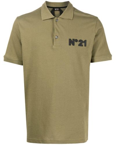 N°21 Logo-patch Polo Shirt - Green