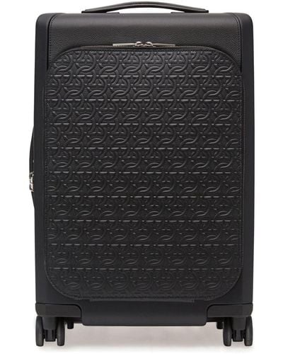 Ferragamo Gancini-print Leather luggage - Black