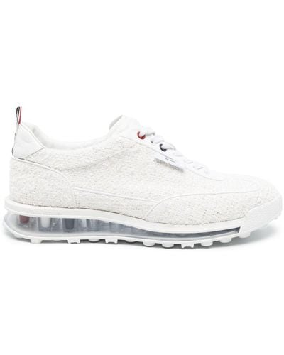 Thom Browne Tech Runner Tweed Sneakers - White