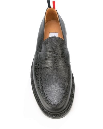 Thom Browne Contrast Pull Tab Loafers - Black
