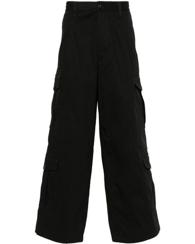 Emporio Armani Twill-weave Cargo Trousers - Black