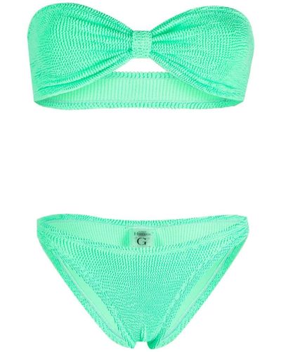 Hunza G Jean Strapless Bikini Set - Green