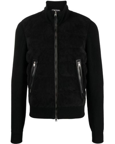 Tom Ford Wool-blend Jacket - Men's - Polyamide/cotton/nylon/lambskin - Black
