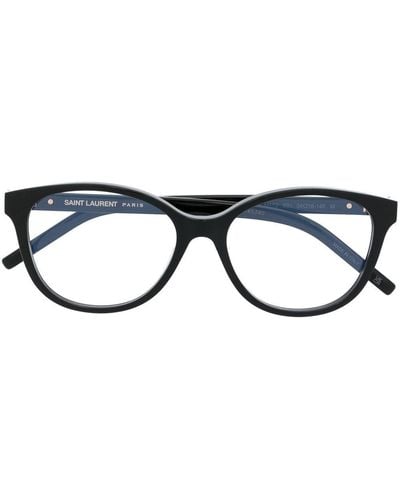 Saint Laurent Gafas con montura redonda - Negro