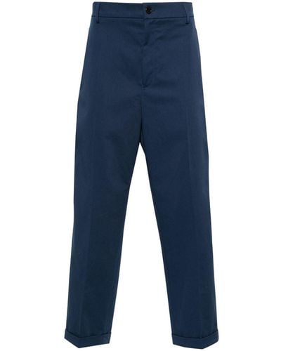 KENZO Pantalon chino à coupe droite - Bleu