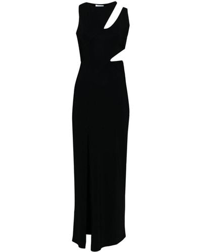 Patrizia Pepe Cut-out Sleeveless Maxi Dress - Black