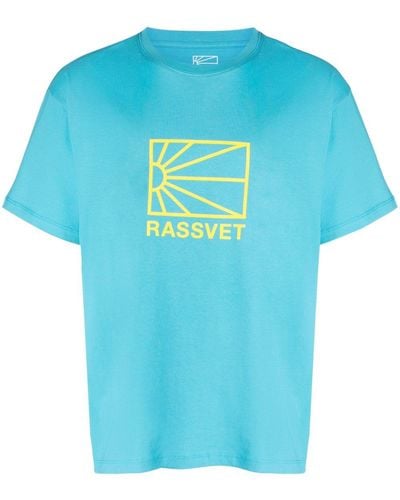 Rassvet (PACCBET) ロゴ Tシャツ - ブルー